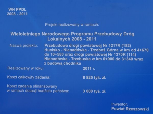 Przebudowa drogi powiatowej Nr 1217R (182) oraz drogi powiatowej Nr 1370R (114)