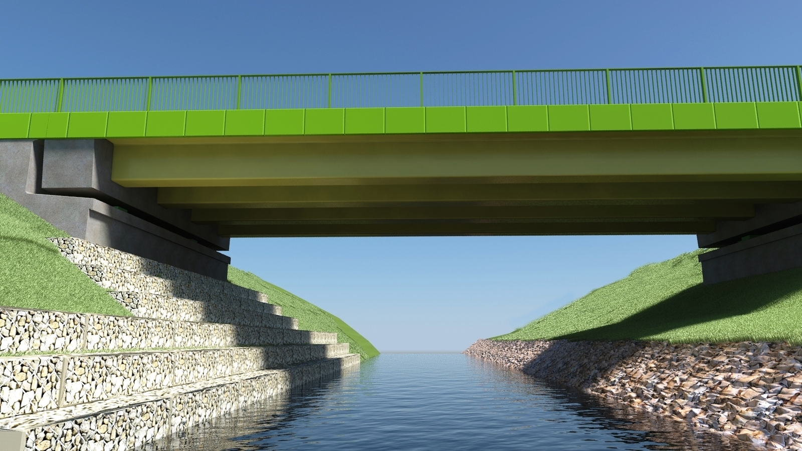 Budowa mostu Com-bridge w Błażowej.