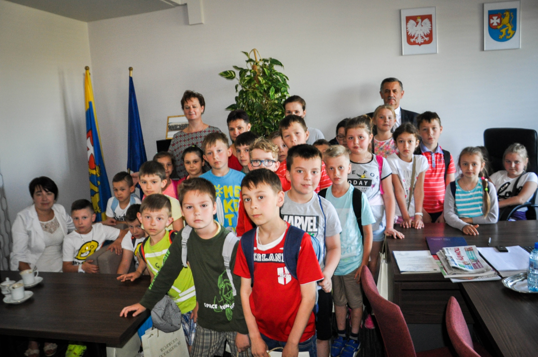 Uczniowie z Futomy u Starosty