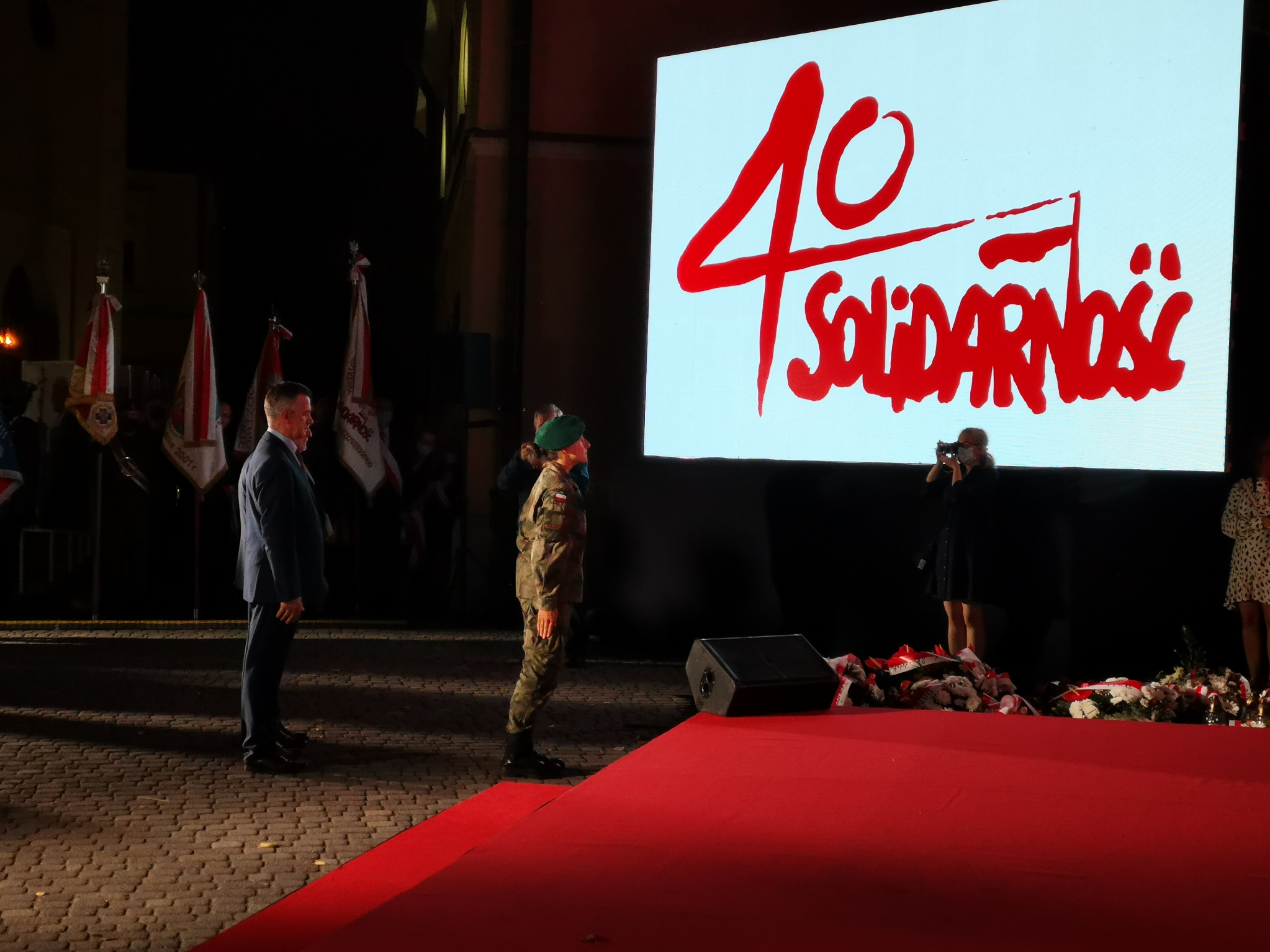 Wieniec od Starosty Rzeszowskiego z okazji 40-lecia powstania NSZZ "Solidarność"