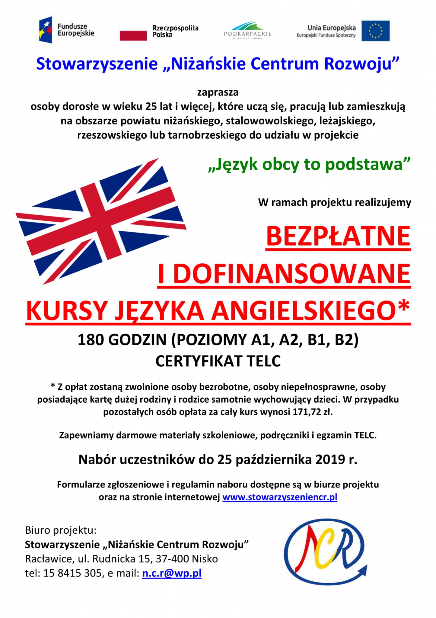 Bezpłatne i dofinansowane kursy języka angielskiego