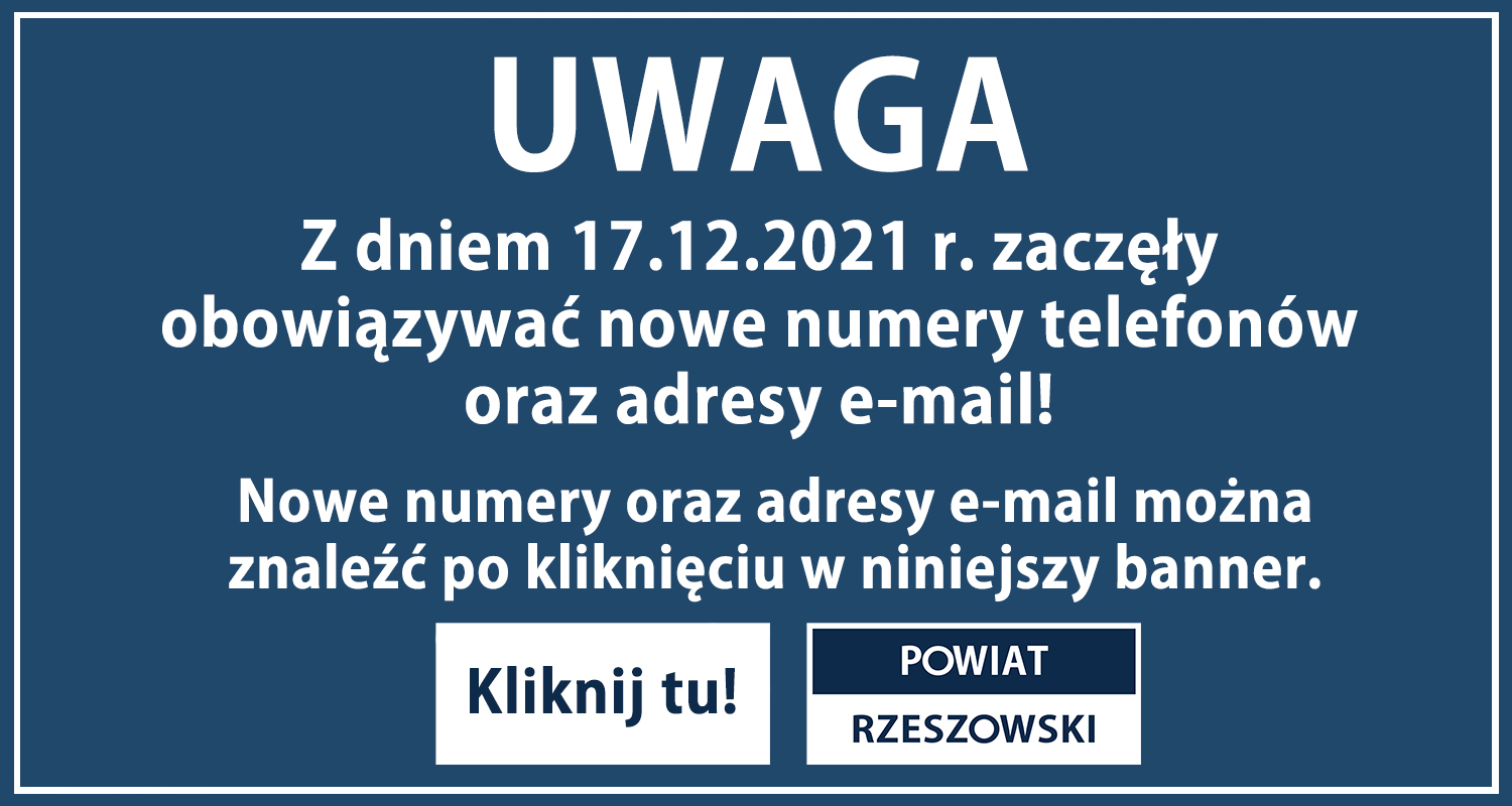 Nowe numery telefonu od 17.12.2021 dostępnbe po kliknięciu w ten banner